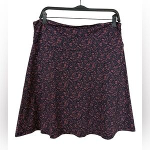 NWT Toad & Co. Chaka Skirt Wild Ginger Spring Navy Pink Outdoors Sz Large